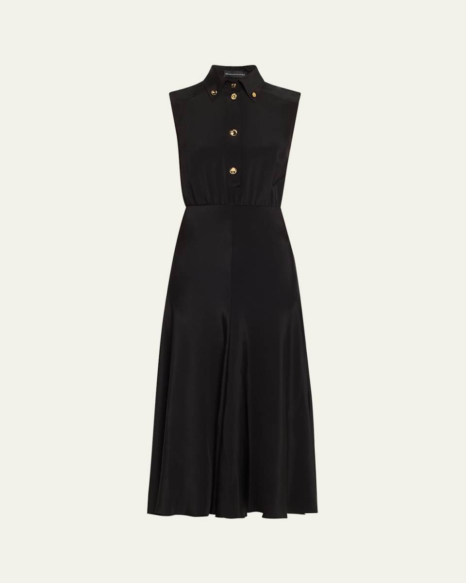 Sleeveless Button Down Shirtdress